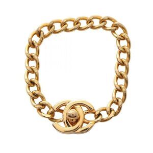 Chanel Bracelet Cocomark Turnlock GP (gold Plated) Bracelet Women's Used A